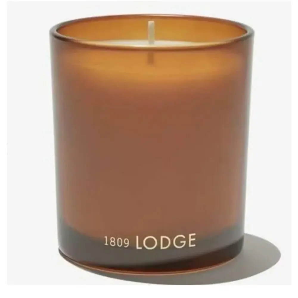 NEW FP FREE PEOPLE Amber Rust Glass Vessel Lodge Palo Santo $48 Scented Candle